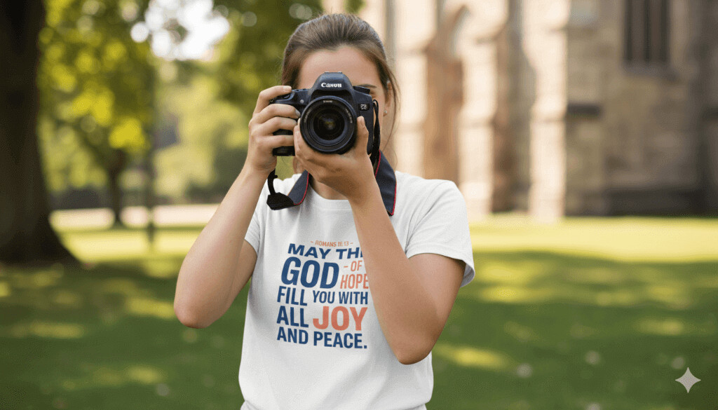 Student with Canon camera